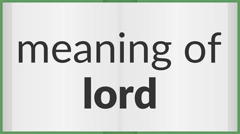 lord meaning.